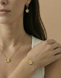 Golden Clover Set matching jewelry set by Boujee & Co