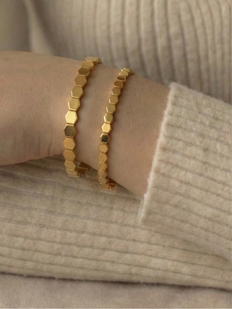 Honeycomb Bangle lifestyle image by Boujee & Co