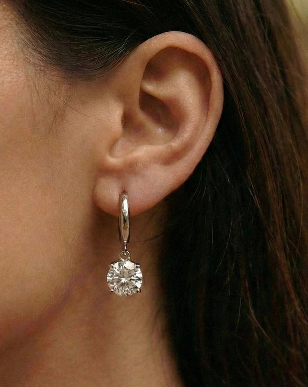 Crystal Drop Earrings lifestyle image by Boujee & Co