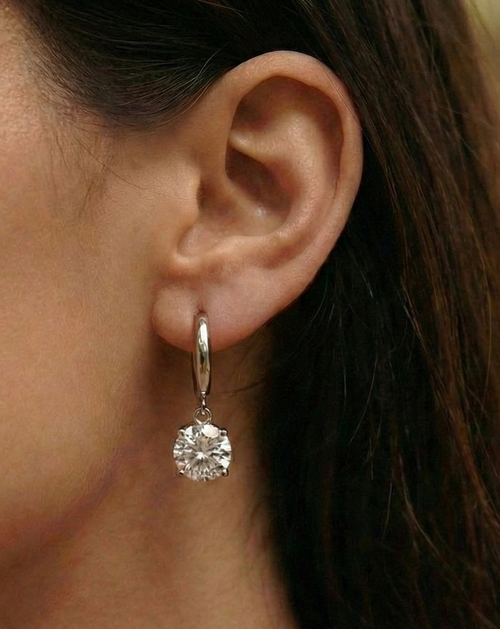 Crystal Drop Earrings lifestyle image by Boujee & Co