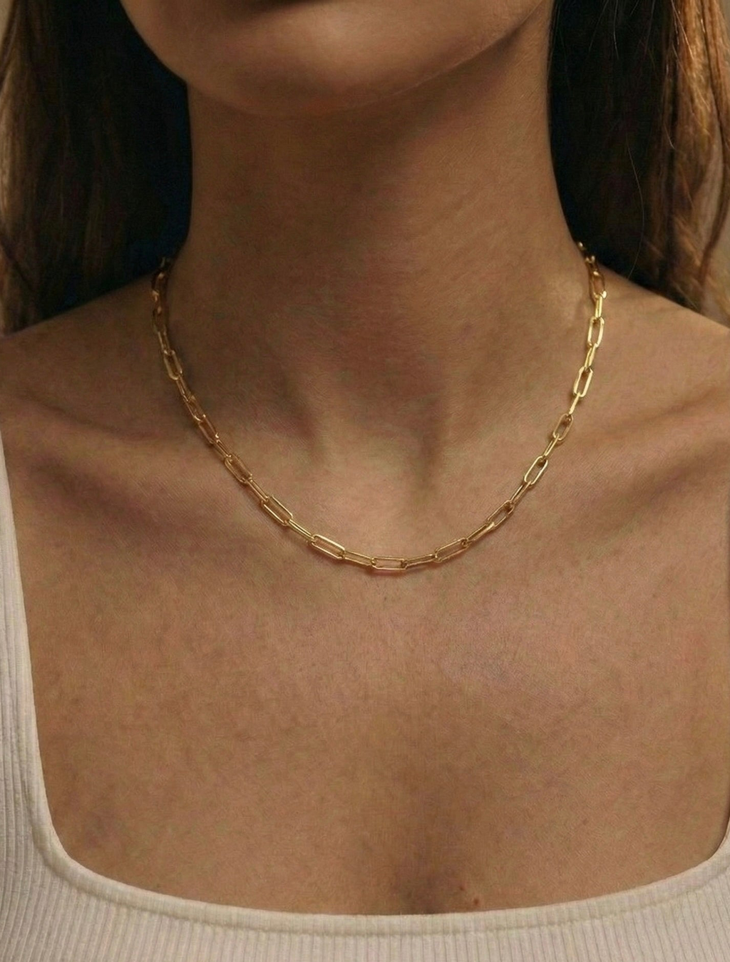 Paperclip Chain Necklace lifestyle image by Boujee & Co