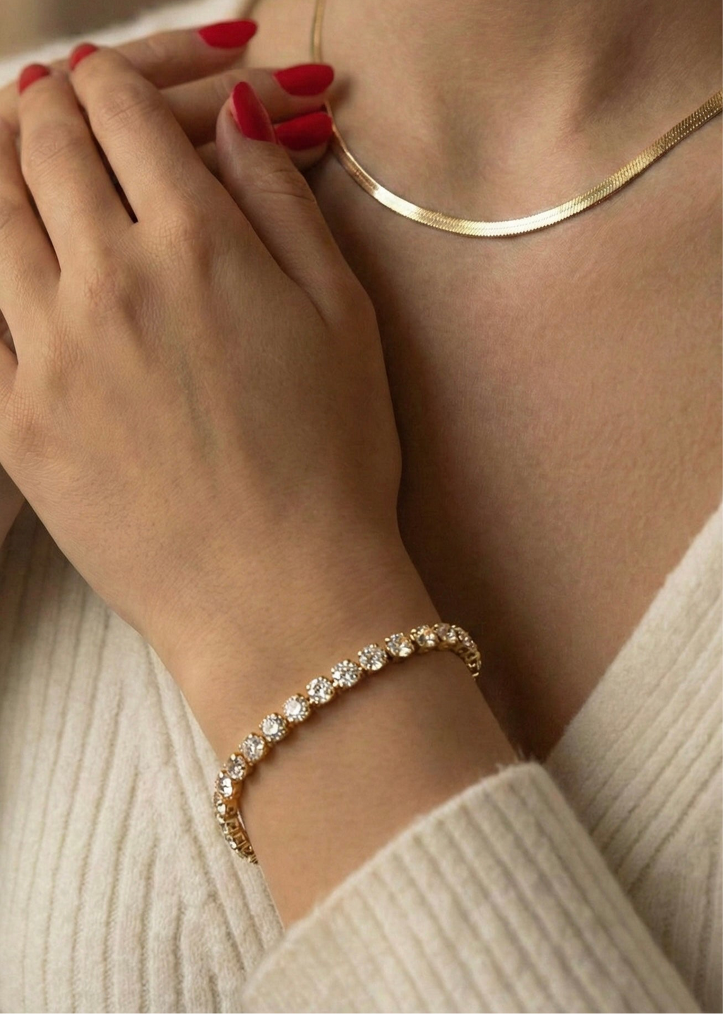Tennis Bracelet lifestyle image by Boujee & Co