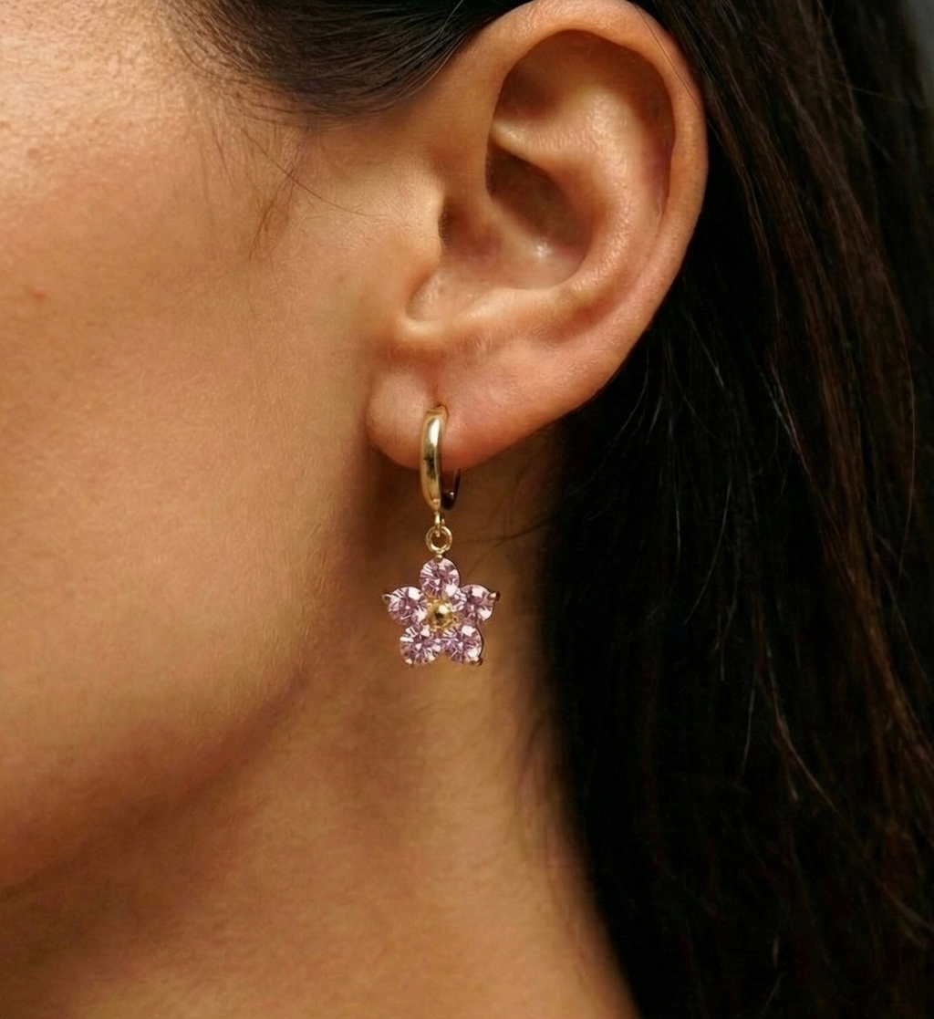 Flower Drop Earrings lifestyle image by Boujee & Co