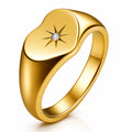 Star Heart Band gold heart ring by Boujee & Co