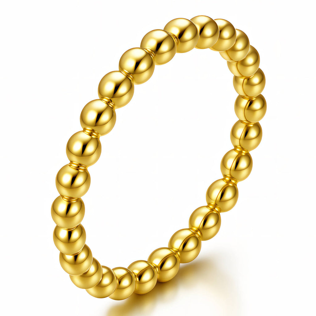 Bead Band Ring gold beaded ring by Boujee & Co