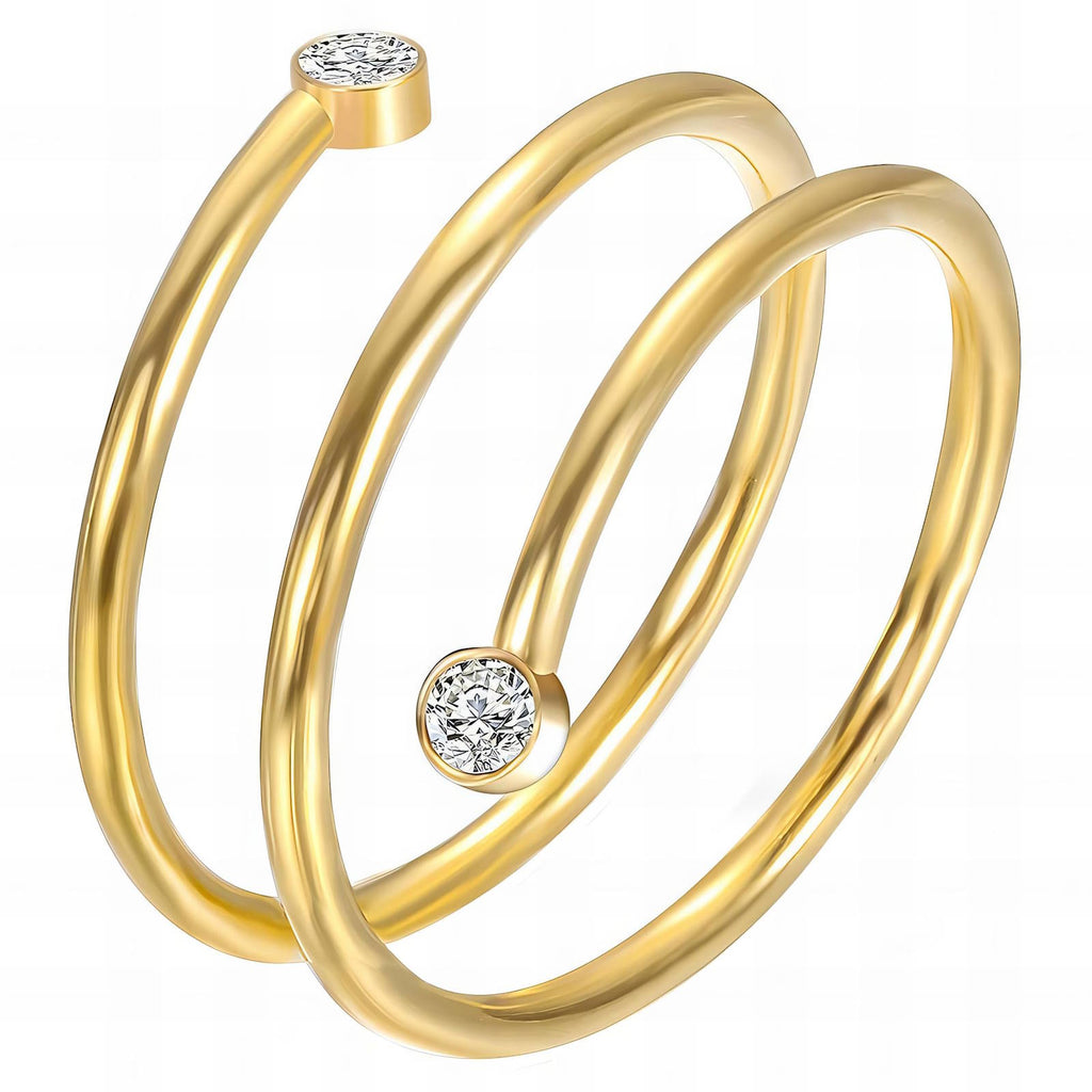 Open Duo Band gold ring by Boujee & Co