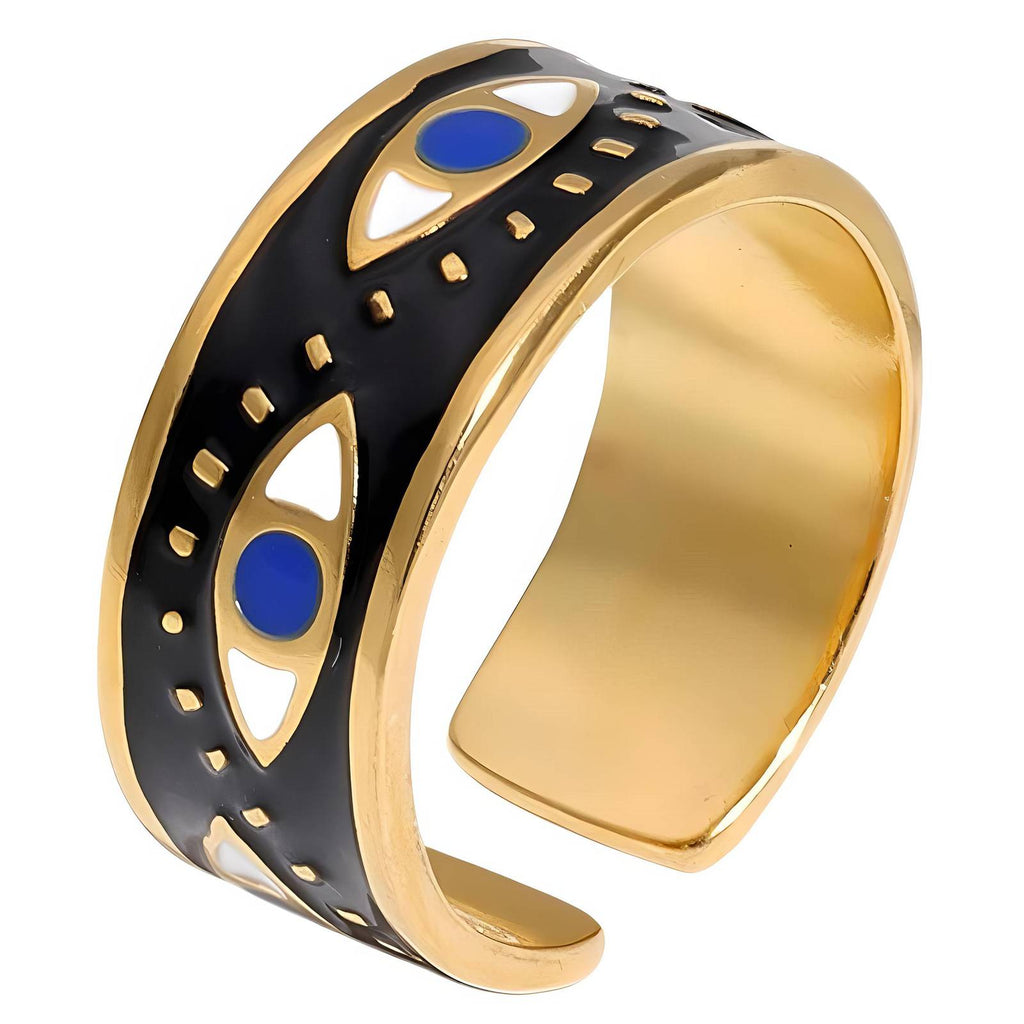 Evil Eye Arc Band protective ring by Boujee & Co