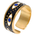 Evil Eye Arc Band protective ring by Boujee & Co