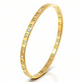 Roman Mark Bangle waterproof gold bangle by Boujee & Co