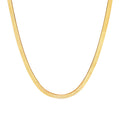 Lumière Flat Herringbone Chain waterproof gold necklace by Boujee & Co