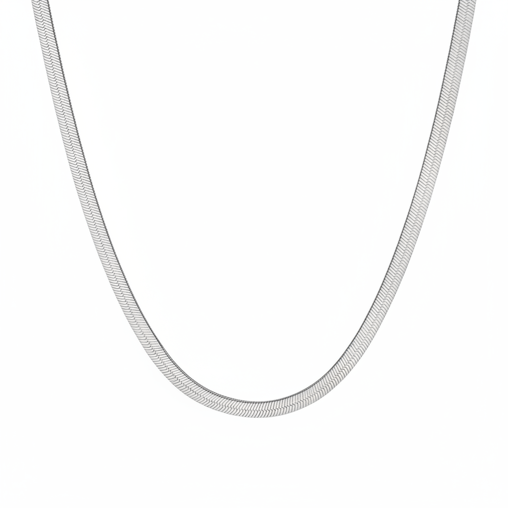 Lumière Flat Herringbone Chain product image by Boujee & Co