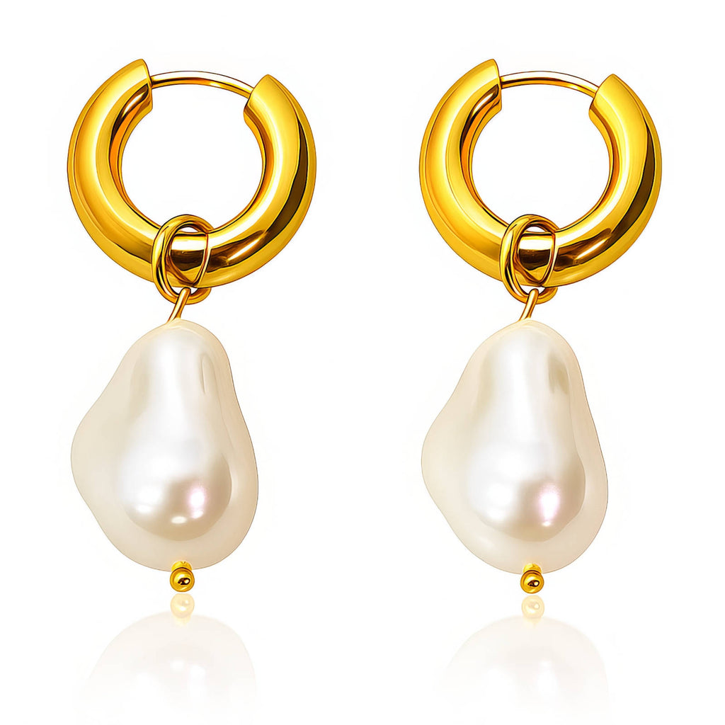 Pearl Teardrop Earrings by Boujee & Co