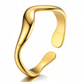 Sculpted Open Band gold ring by Boujee & Co