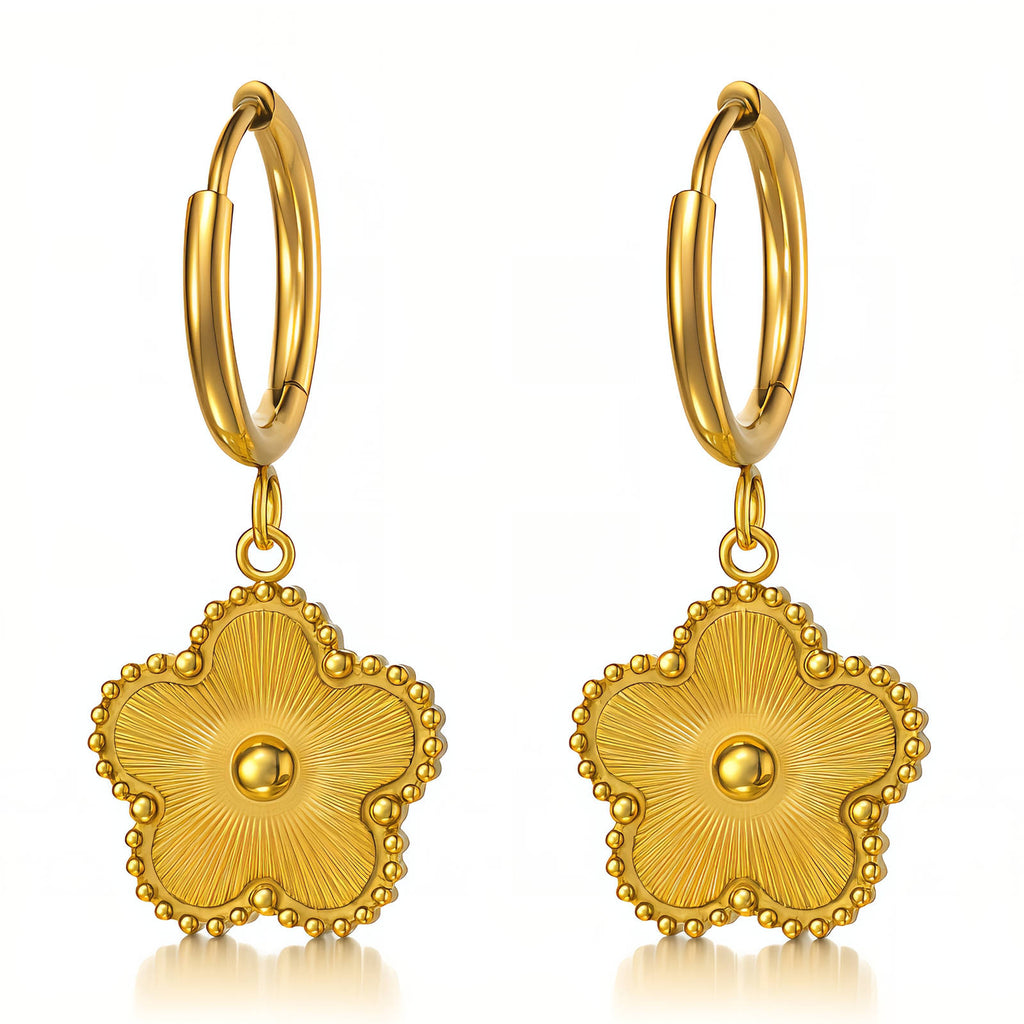 Golden Clover Drop Earrings by Boujee & Co