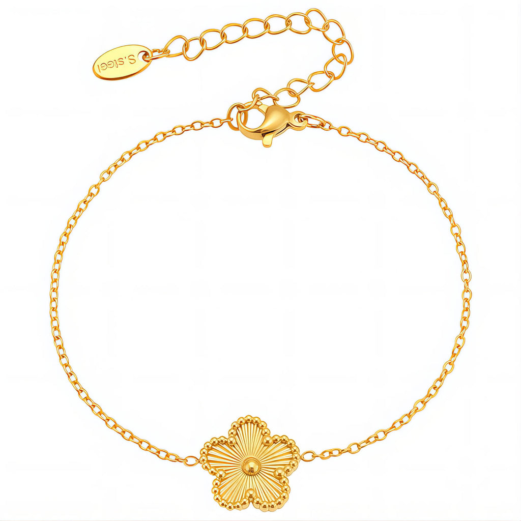 Golden Clover Bracelet clover charm bracelet by Boujee & Co