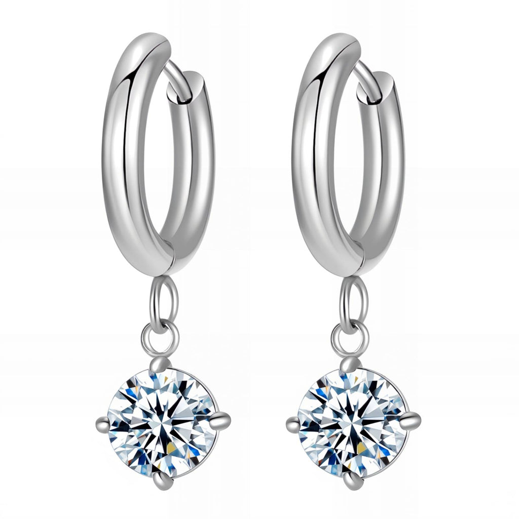 Crystal Drop Earrings silver drop earrings by Boujee & Co