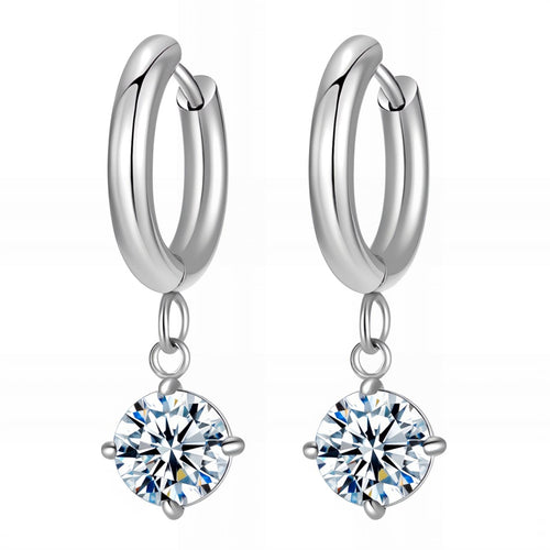 Crystal Drop Earrings silver drop earrings by Boujee & Co