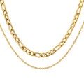 Layered Chain Necklace waterproof gold necklace by Boujee & Co