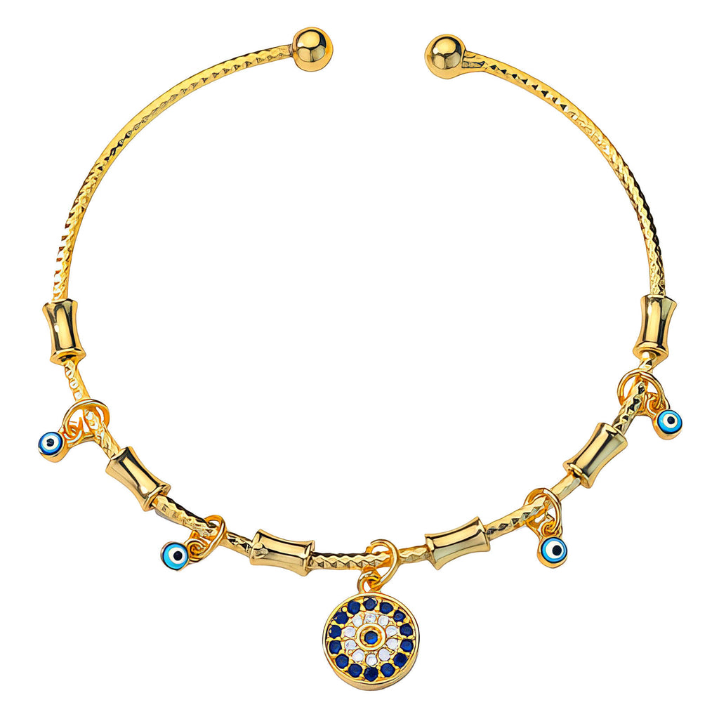 Evil Eye Charm Bracelet waterproof gold bracelet by Boujee & Co