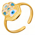 Evil Eye Ring waterproof gold ring by Boujee & Co