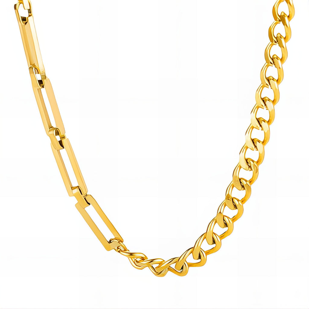 Royal Link Duo Necklace waterproof gold necklace by Boujee & Co