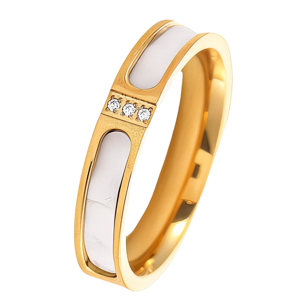 Inlay Band Ring gold ring by Boujee & Co