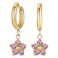 Flower Drop Earrings gold floral earrings by Boujee & Co