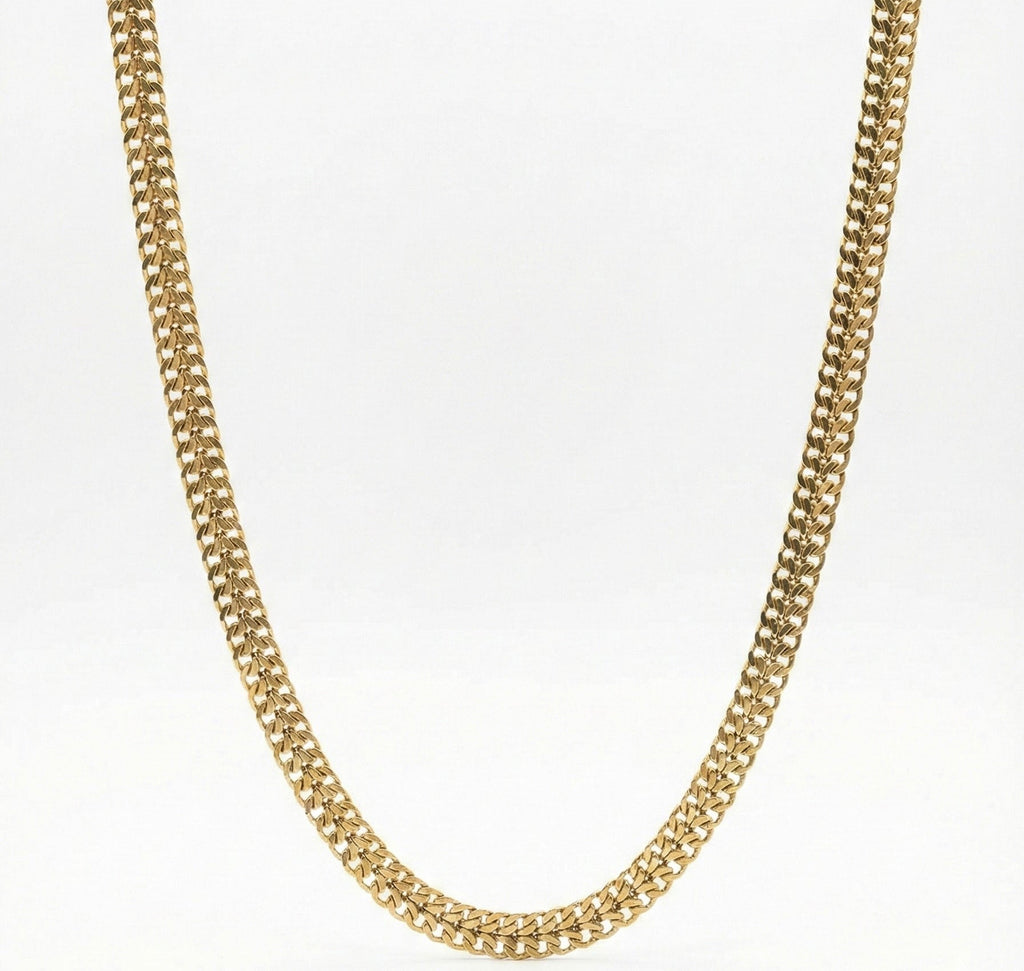 Herringbone Chain Necklace waterproof gold necklace by Boujee & Co