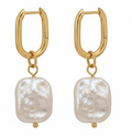 Pearl Drop Earrings gold pearl earrings by Boujee & Co