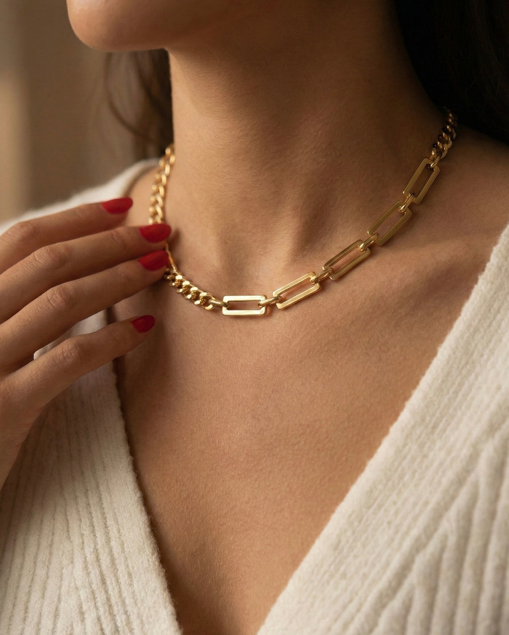 Royal Link Duo Necklace lifestyle image by Boujee & Co