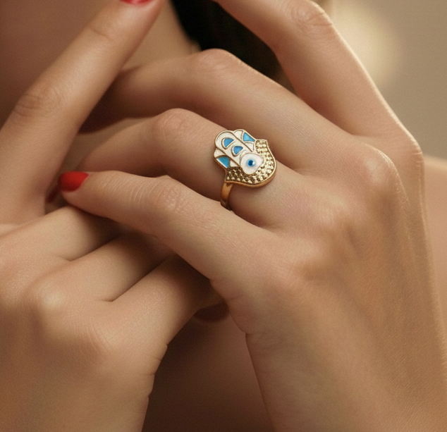 Evil Eye Ring lifestyle image by Boujee & Co
