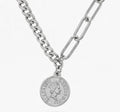 Coin Toggle Necklace silver coin necklace by Boujee & Co