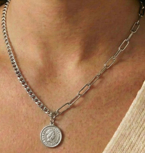Coin Toggle Necklace lifestyle image by Boujee & Co
